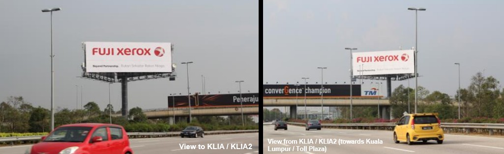 KLIA ekspressway 3 Sided Unipole Spectacular