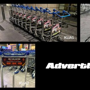 Trolley-advertising airport